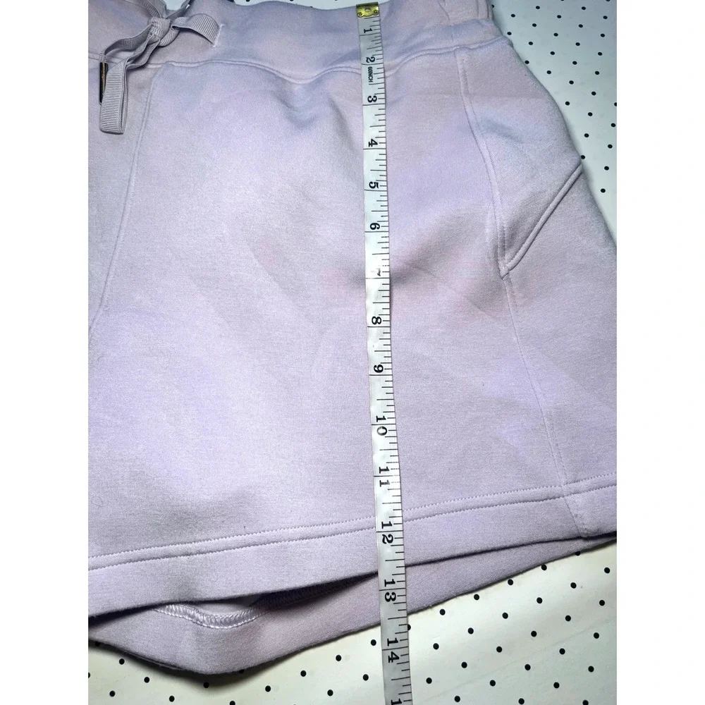 SPANX AirEssentials Sweat Shorts Lavender Womens Small Drawstring Lounge Casual